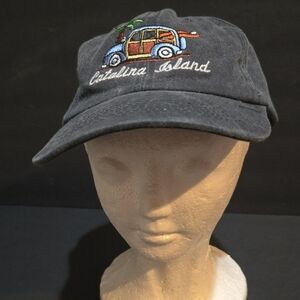 EMBROIDERED CATALINA ISLAND CAR WITH SURFBOARD BASEBALL CAP